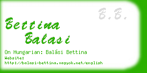 bettina balasi business card
