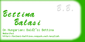 bettina balasi business card